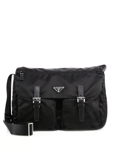 prada leather messenger bag|Prada Messenger bag female.